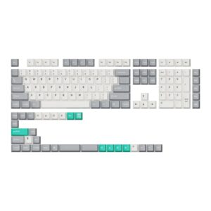 Keychron Cherry Profile Double Shot PBT Full Keycap Set - Grey/White/Mint